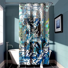 Abstract Acrylic Color Texture Watercolor Creative Shower Curtain 36  X 72  (stall)  by Uceng