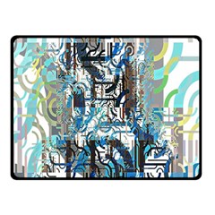 Abstract Acrylic Color Texture Watercolor Creative Two Sides Fleece Blanket (small) by Uceng