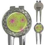 Dandelion Flower Background Nature Flora Drawing 3-in-1 Golf Divots Front