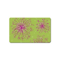 Dandelion Flower Background Nature Flora Drawing Magnet (name Card) by Uceng