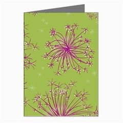 Dandelion Flower Background Nature Flora Drawing Greeting Cards (pkg Of 8) by Uceng