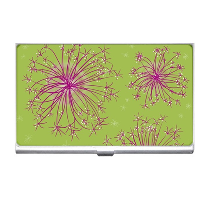 Dandelion Flower Background Nature Flora Drawing Business Card Holder