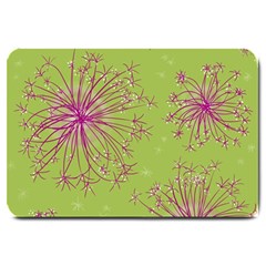 Dandelion Flower Background Nature Flora Drawing Large Doormat by Uceng