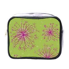 Dandelion Flower Background Nature Flora Drawing Mini Toiletries Bag (one Side) by Uceng