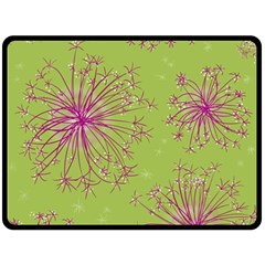 Dandelion Flower Background Nature Flora Drawing Fleece Blanket (large) by Uceng