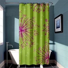 Dandelion Flower Background Nature Flora Drawing Shower Curtain 36  X 72  (stall)  by Uceng