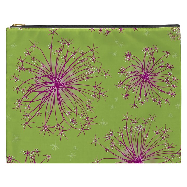 Dandelion Flower Background Nature Flora Drawing Cosmetic Bag (XXXL)