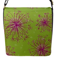 Dandelion Flower Background Nature Flora Drawing Flap Closure Messenger Bag (s) by Uceng