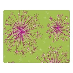 Dandelion Flower Background Nature Flora Drawing Two Sides Premium Plush Fleece Blanket (large) by Uceng