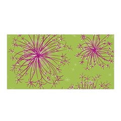 Dandelion Flower Background Nature Flora Drawing Satin Wrap 35  X 70  by Uceng