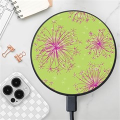 Dandelion Flower Background Nature Flora Drawing Wireless Fast Charger(black)