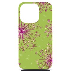 Dandelion Flower Background Nature Flora Drawing Iphone 14 Pro Black Uv Print Case by Uceng