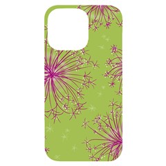 Dandelion Flower Background Nature Flora Drawing Iphone 14 Pro Max Black Uv Print Case by Uceng