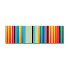 Colorful Rainbow Striped Pattern Stripes Background Sticker (bumper) by Uceng