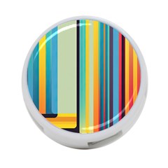 Colorful Rainbow Striped Pattern Stripes Background 4-port Usb Hub (one Side) by Uceng