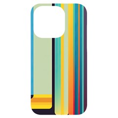 Colorful Rainbow Striped Pattern Stripes Background Iphone 14 Pro Black Uv Print Case