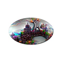 Abstract Art Psychedelic Art Experimental Sticker Oval (100 Pack) by Uceng