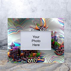 Abstract Art Psychedelic Art Experimental White Tabletop Photo Frame 4 x6 