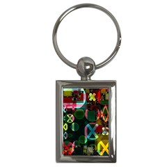 Abstract Color Texture Creative Key Chain (rectangle) by Uceng