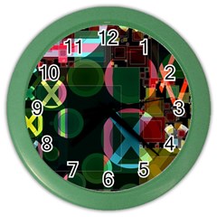 Abstract Color Texture Creative Color Wall Clock by Uceng