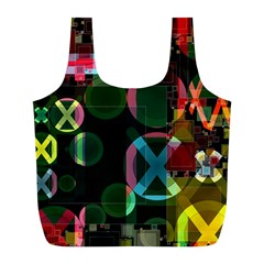 Abstract Color Texture Creative Full Print Recycle Bag (l) by Uceng