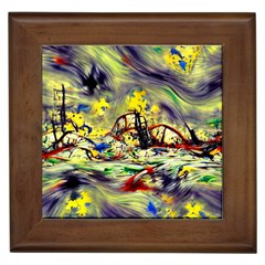 Abstract Arts Psychedelic Art Experimental Framed Tile by Uceng