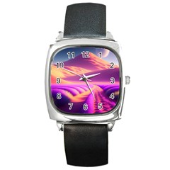 Fantasy Art Wallpaper Artwork Desktop Square Metal Watch by Uceng