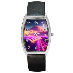 Fantasy Art Wallpaper Artwork Desktop Barrel Style Metal Watch by Uceng