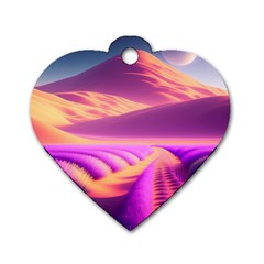 Fantasy Art Wallpaper Artwork Desktop Dog Tag Heart (two Sides) by Uceng