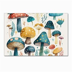 Mushroom Forest Fantasy Flower Nature Postcard 4 x 6  (pkg Of 10) by Uceng