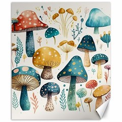 Mushroom Forest Fantasy Flower Nature Canvas 8  X 10  by Uceng