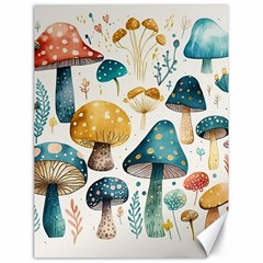 Mushroom Forest Fantasy Flower Nature Canvas 18  X 24  by Uceng