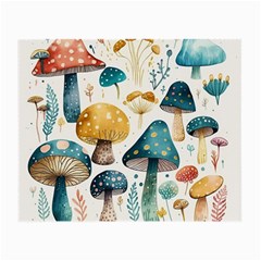 Mushroom Forest Fantasy Flower Nature Small Glasses Cloth (2 Sides) by Uceng