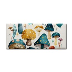 Mushroom Forest Fantasy Flower Nature Hand Towel by Uceng