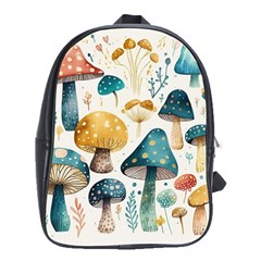 Mushroom Forest Fantasy Flower Nature School Bag (large) by Uceng