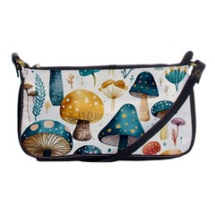 Mushroom Forest Fantasy Flower Nature Shoulder Clutch Bag by Uceng