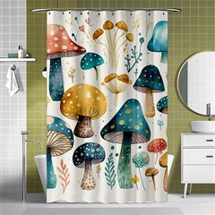 Mushroom Forest Fantasy Flower Nature Shower Curtain 48  X 72  (small)  by Uceng