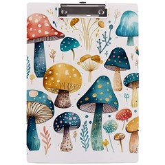 Mushroom Forest Fantasy Flower Nature A4 Acrylic Clipboard by Uceng