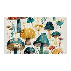 Mushroom Forest Fantasy Flower Nature Banner And Sign 5  X 3  by Uceng