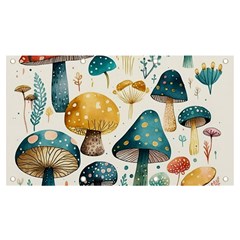 Mushroom Forest Fantasy Flower Nature Banner And Sign 7  X 4  by Uceng