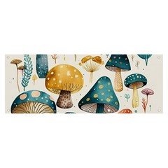 Mushroom Forest Fantasy Flower Nature Banner And Sign 8  X 3  by Uceng