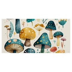 Mushroom Forest Fantasy Flower Nature Banner And Sign 8  X 4  by Uceng