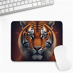 Tiger Animal Feline Predator Portrait Carnivorous Small Mousepad by Uceng