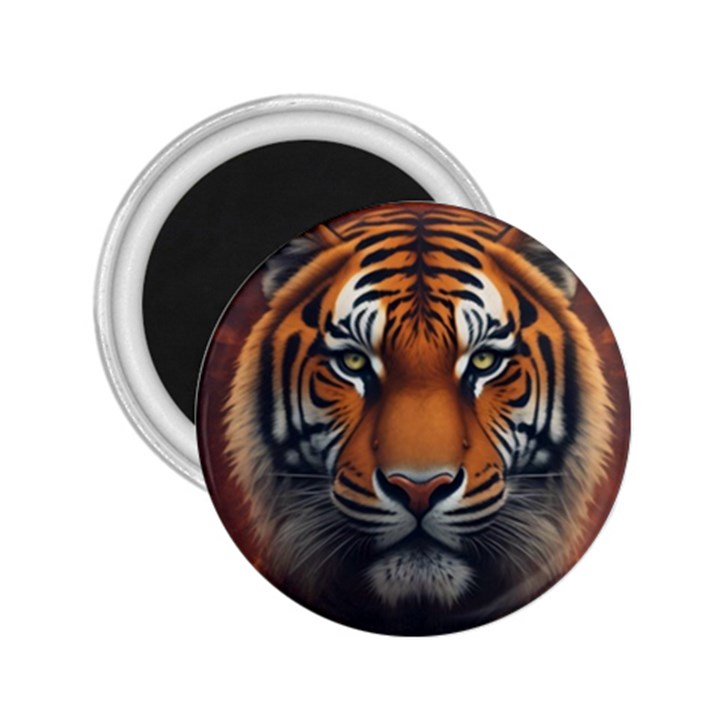 Tiger Animal Feline Predator Portrait Carnivorous 2.25  Magnets