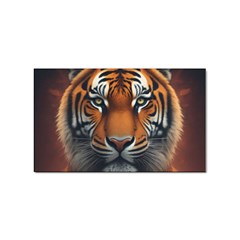 Tiger Animal Feline Predator Portrait Carnivorous Sticker Rectangular (10 Pack) by Uceng