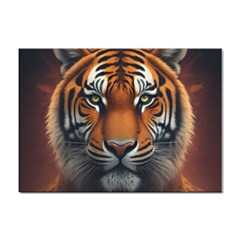 Tiger Animal Feline Predator Portrait Carnivorous Sticker A4 (100 Pack) by Uceng