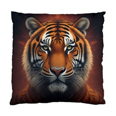 Tiger Animal Feline Predator Portrait Carnivorous Standard Cushion Case (two Sides) by Uceng