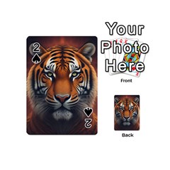 Tiger Animal Feline Predator Portrait Carnivorous Playing Cards 54 Designs (mini) by Uceng