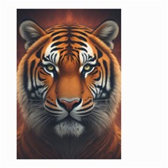 Tiger Animal Feline Predator Portrait Carnivorous Small Garden Flag (two Sides) by Uceng