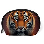 Tiger Animal Feline Predator Portrait Carnivorous Accessory Pouch (Large) Back